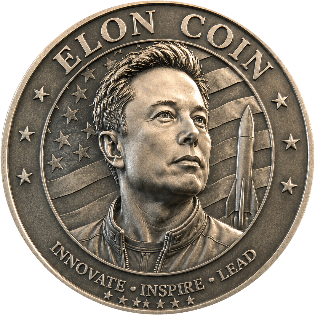 ELON COIN — engraved spacecraft-grade coin, the next-gen unit